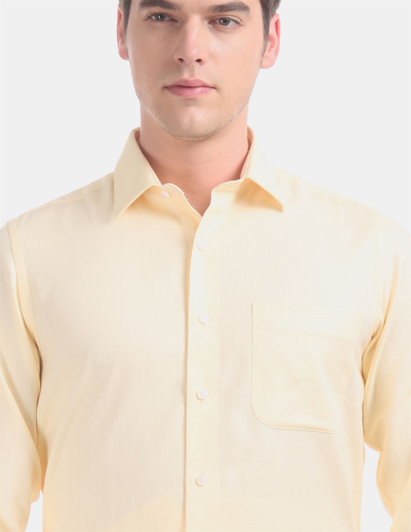 Arrow Men Formal Wear Yellow Shirt